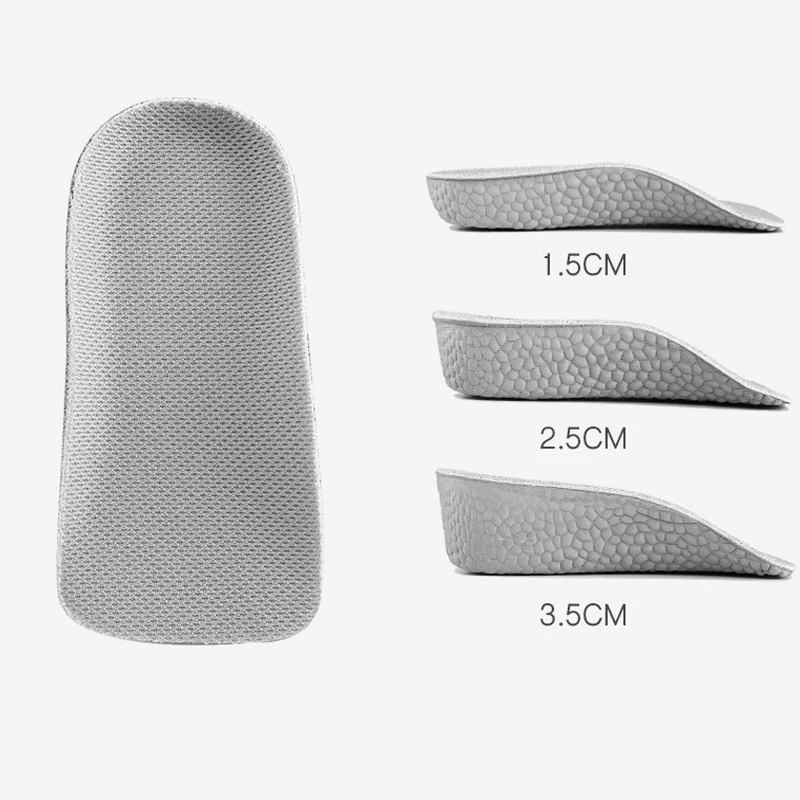 FoamBeads Heighten Insoles Height Increase Insole Arch Support Heel Pad Shock Absorption Insoles for Feet Light Weight Shoes Pad