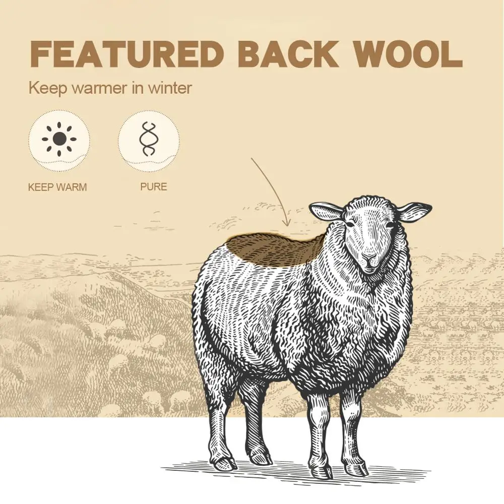 3ANGNI 5 Pairs Wool Felt Insoles Thick Warm Insole For Shoes Women Men Genuine Wool Breathable Shoe Pad.