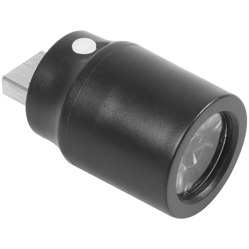 Promotion! Black Plastic White Light Press Button USB LED Lamp Torch