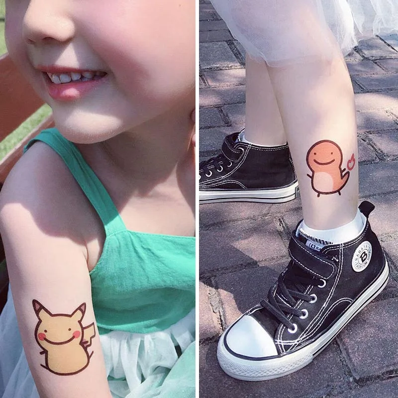 

Pikachu Luminous Tattoo Face Temporary Color Pokemon Tattoo Child Cute Tattoo Sticker Body Tattoo For Kids Christmas Gift 5pcs