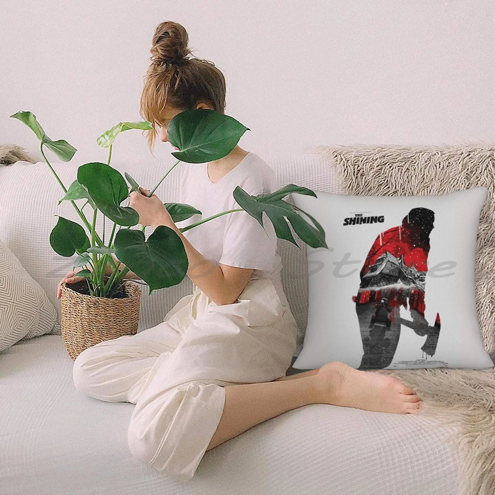 Наволочка из льняной плюшевой бархатной ткани с принтом на заказ Johnny'S Here