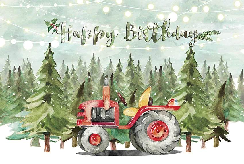 7X5 футов пастельный цвет сосновый лес с день рождения Фея зимний трекер