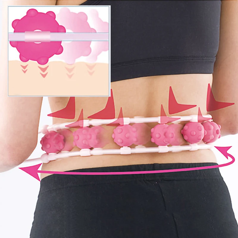 Массажер роликовый ручной для спины и талии устройство расслабления глубоких