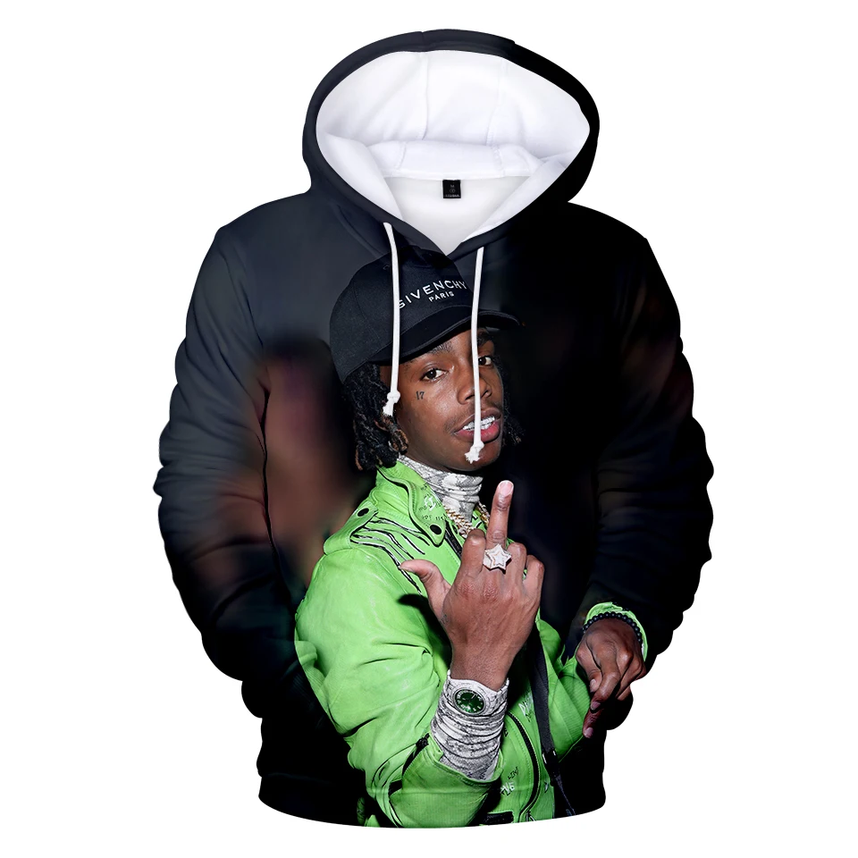 Забавные толстовки с капюшоном Persoonlijkheid 3D gedrukt YNW Melly Mannen/Vrouwen Mode stijl Harajuku в стиле