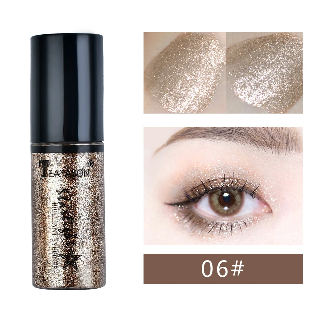 6 шт./компл. подводка для глаз серебристого розового и золотого цвета жидкая