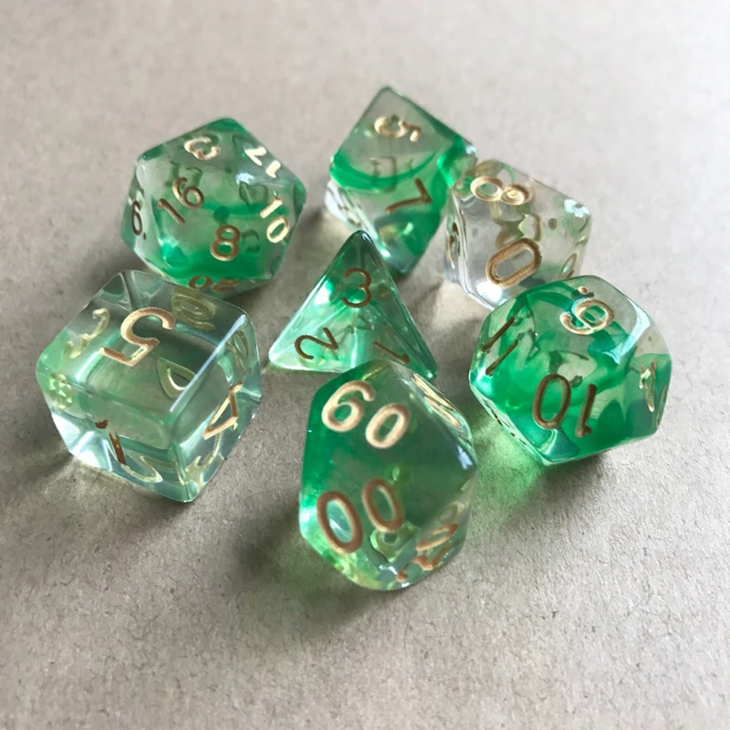 7 шт./компл. для ролевых игр игровые Кубики Set Dobbelstenen Data D4 D6 D8 D10 D12 D20 Смешанные