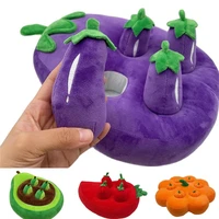 funny pick up fruits field toys 4pcs mini vegetables eggplant chili avocado plush pet toys parent child games infant baby dolls