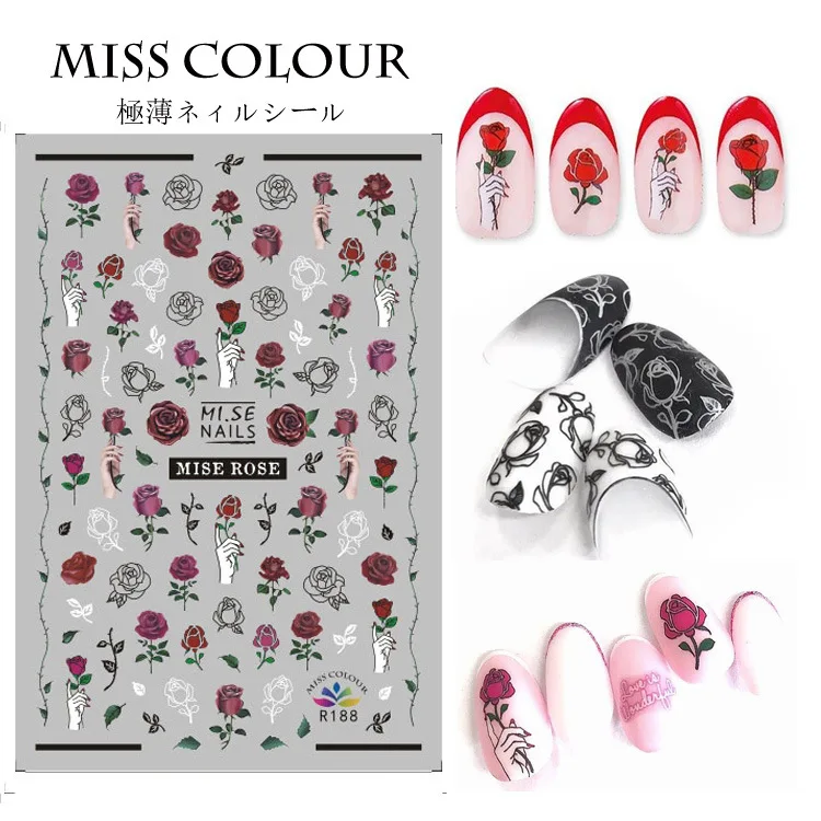 

3D Spring Flower Stickers For Nails Sunflowers Summer Sea Plants Transfer Decals DIY Animal Nail Art Decoration Manicure Design