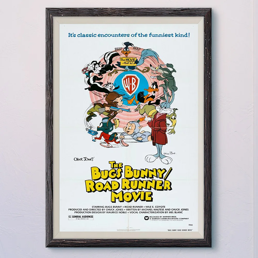 N376 THE BUGS BUNNY ROAD-RUNNER фильм Винтаж классическое кино настенный Шелковый ткань HD