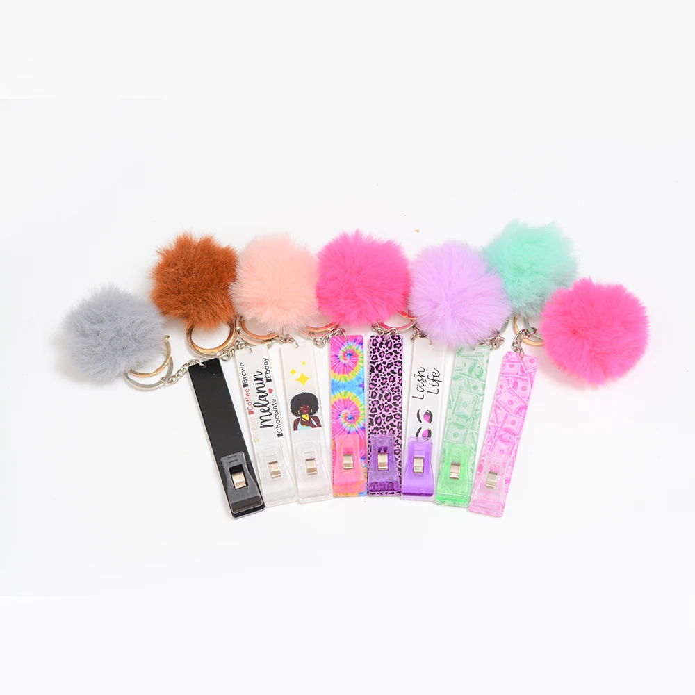 Акриловый дебетовый держатель для кредитных карт брелок пользовательский