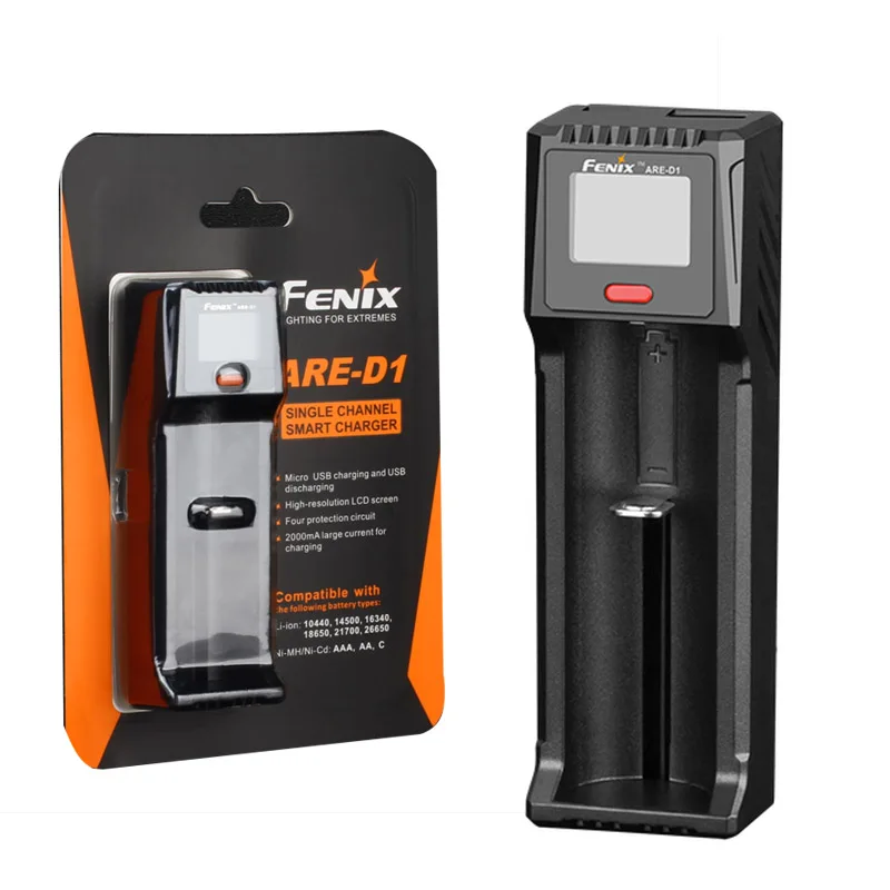Fenix ARE D1 одноканальное интеллектуальное зарядное устройство|Портативные
