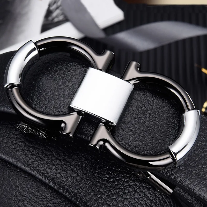 2021 кожаный мужской ремень брючный с автоматической пряжкой мужские чистый cowhy