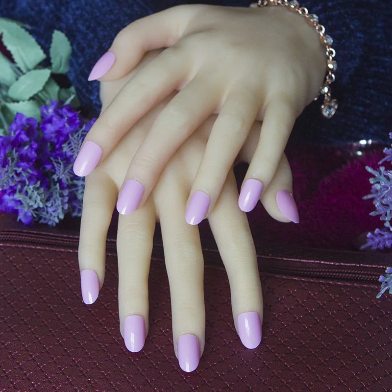 1 набор из 24 коротких круглых накладных ногтей шт. клей для 10 размеров полный