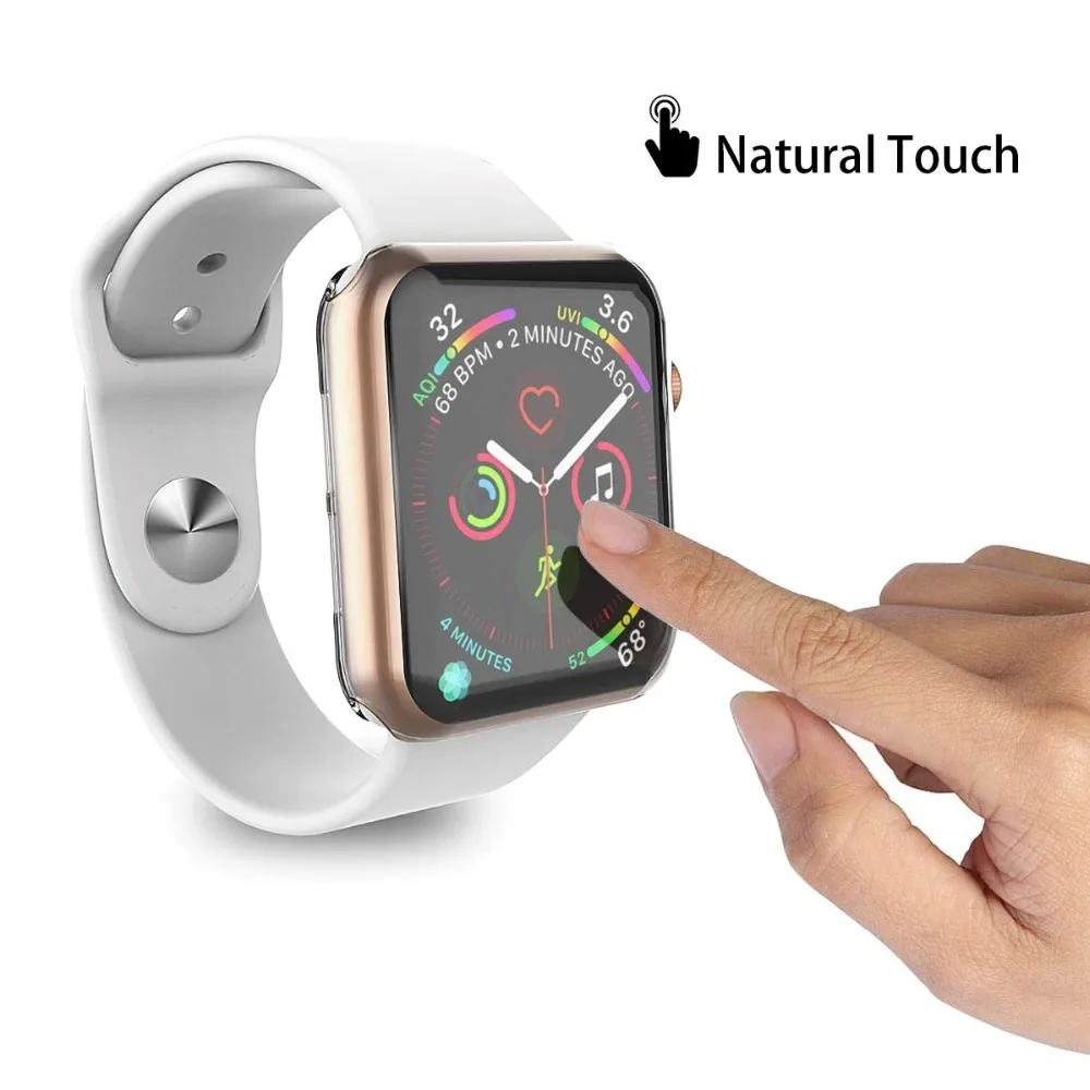 Чехол для часов Apple watch 4 3 2 1 42 мм 38 мягкий 360 тонкий чистый ТПУ защитный чехол s iWatch