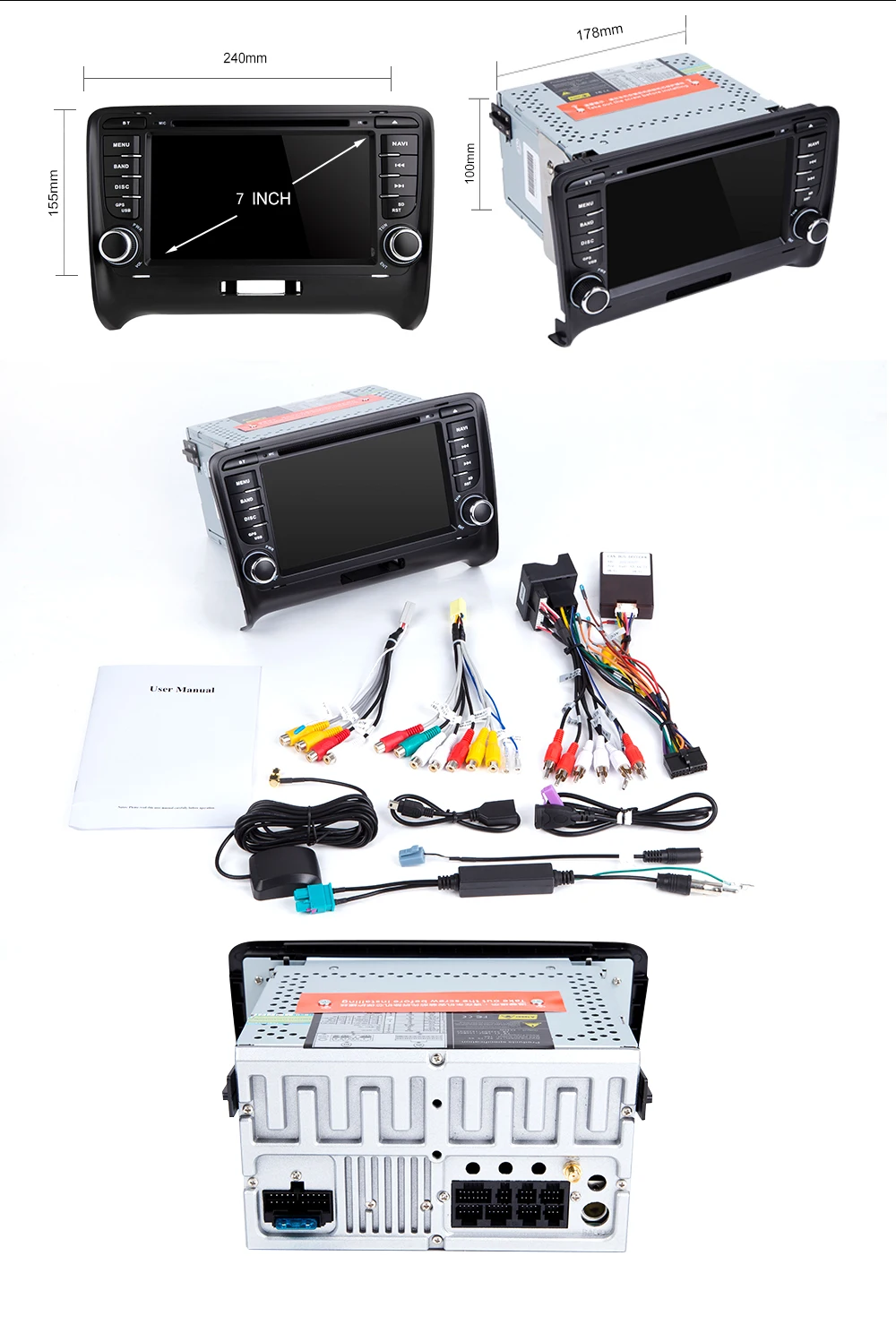 Ips DSP 4GB 64G 2 Din Android 9,0 автомобильный Радио мультимедийный плеер для AUDI TT MK2 8J 2006- gps Навигация DVD головное устройство стерео