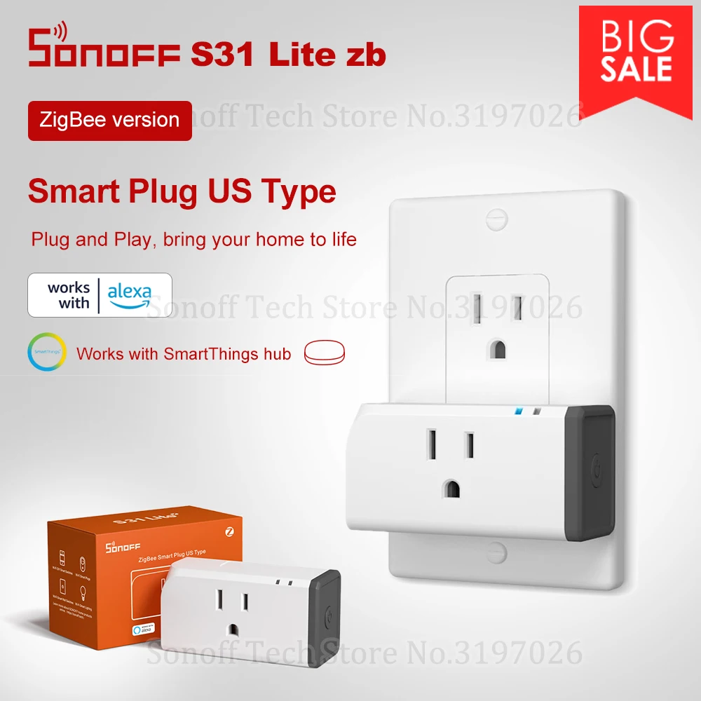 Itead Sonoff S31 Litezb ZigBee американская версия разъем Zigbee 15 А небольшой корпус работа с