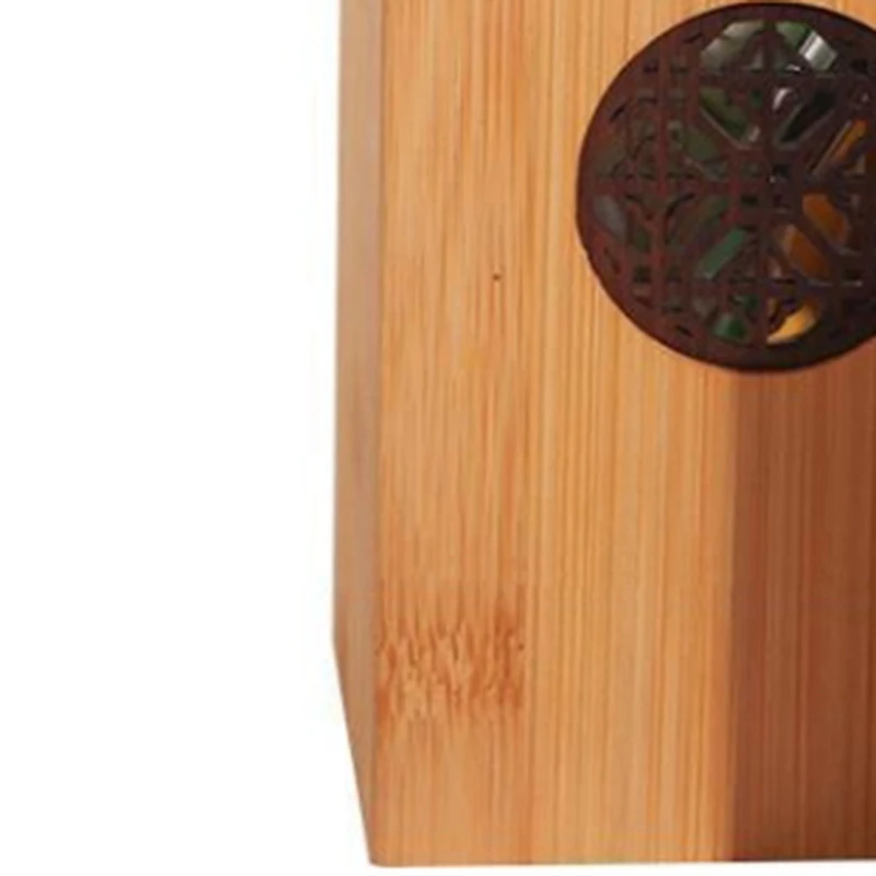 

Retro Wooden Cutout Desk Storage Box Desktop Organizer