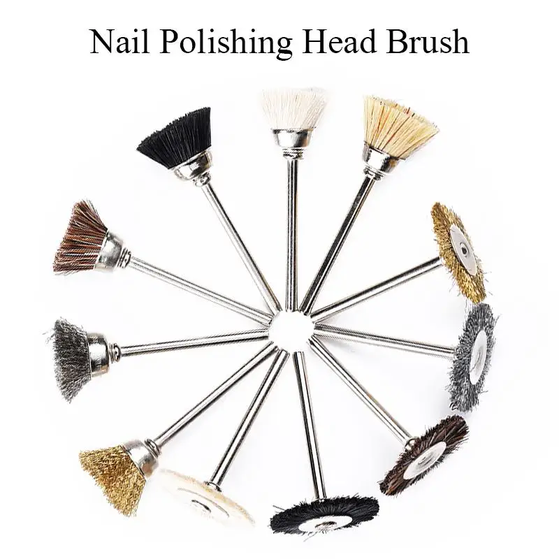 1Pc Nail Cleaning Buffing Brush For Drill Bits Polishing Dust shiny Mini Pen File Tools | Красота и здоровье