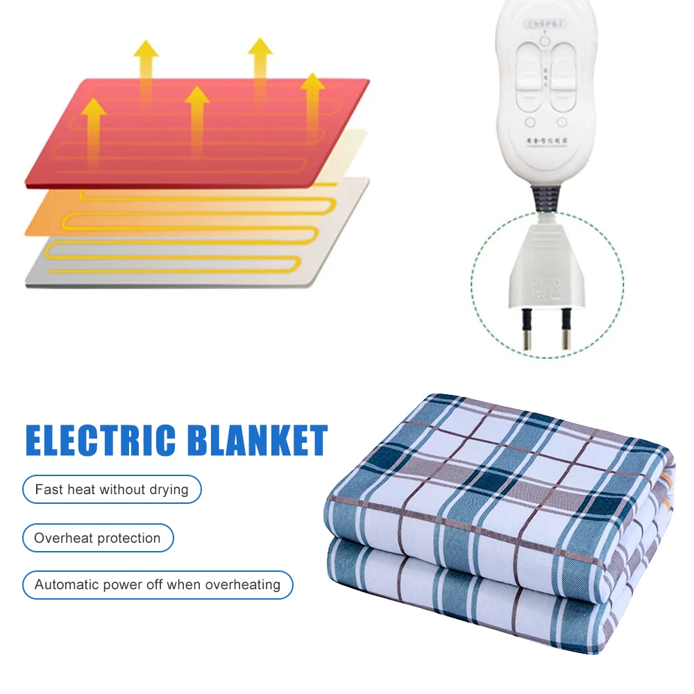 220V Blanket Heated Electric Sheet Thicken Thermostat Blankets Security Heating Warm Mattress | Дом и сад