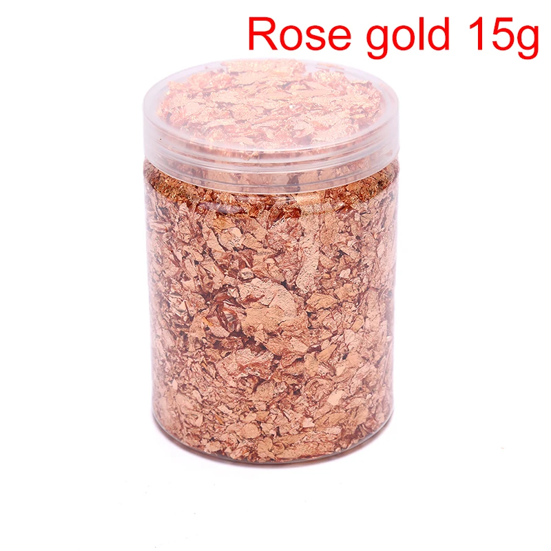 3g-15g Gold Silver Rose Gold Foil Decorative Paper Resin Mold Fillings Shiny Sequins Glitters Filling Materials Resin Jewelry images - 6