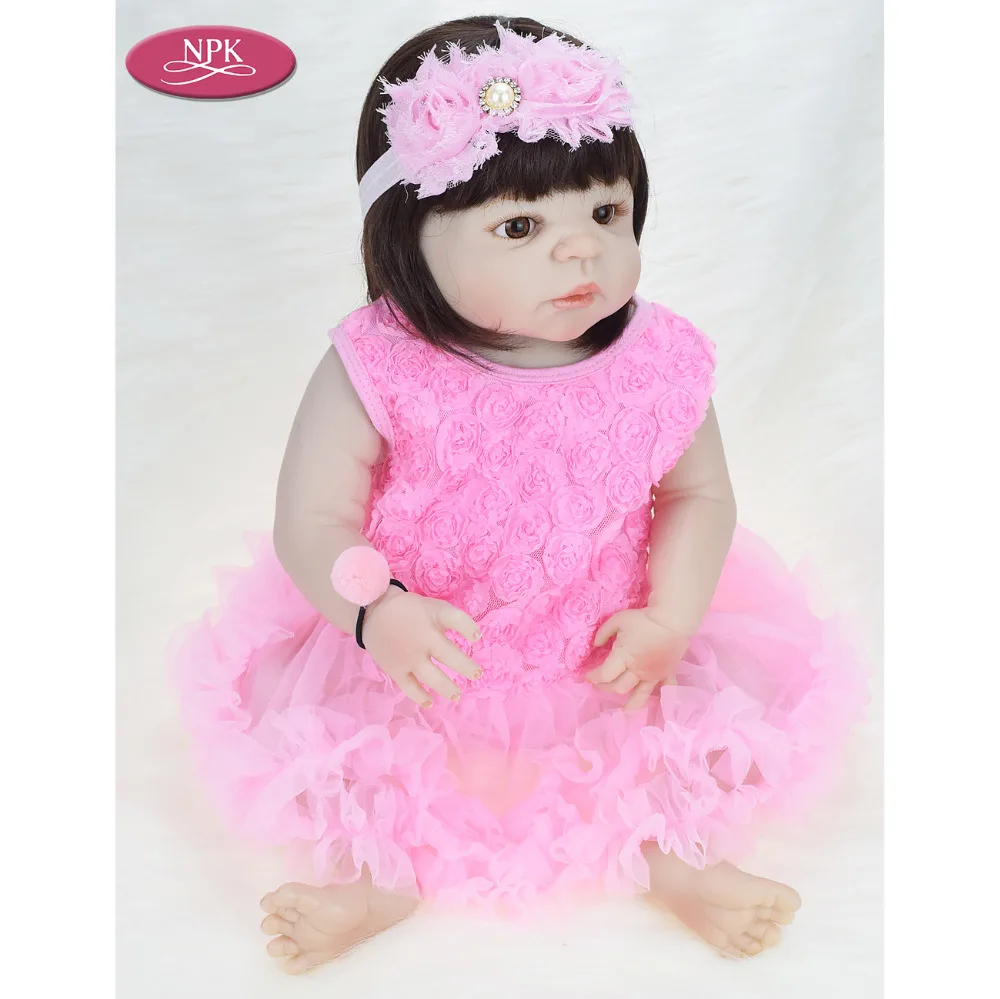 Кукла-реборн для малышей Реалистичная силиконовая игрушка ванны детей 57 см