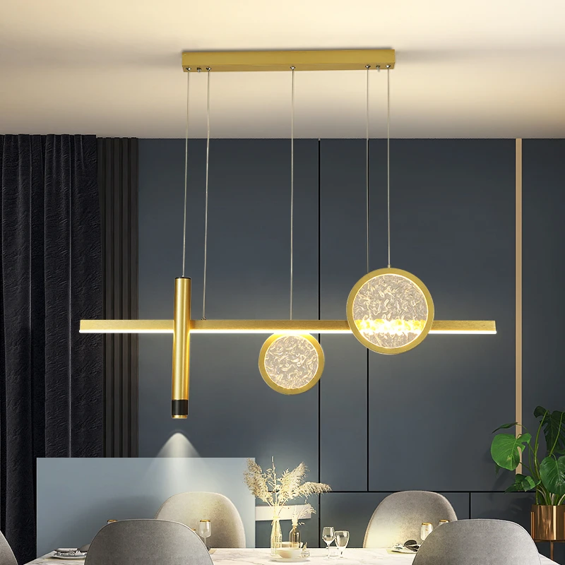 

Denmark Novelty Pendant Lamps LED Dining Room Livingroom Apartment Contracted Golden Luxury Decorative Hanging Light Fixtures