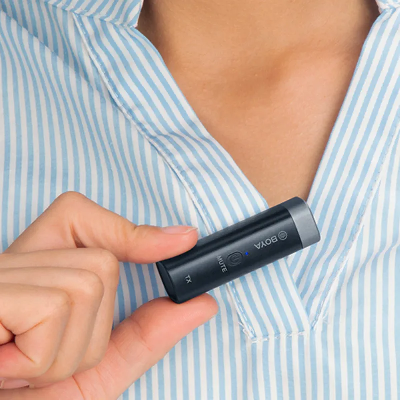 

BOYA BY-WM3 Wireless Microphone 2.4GMini Lavalier Mic Interview Mic for iPhone iOS Lightning Android Type-C Smartphone Recording