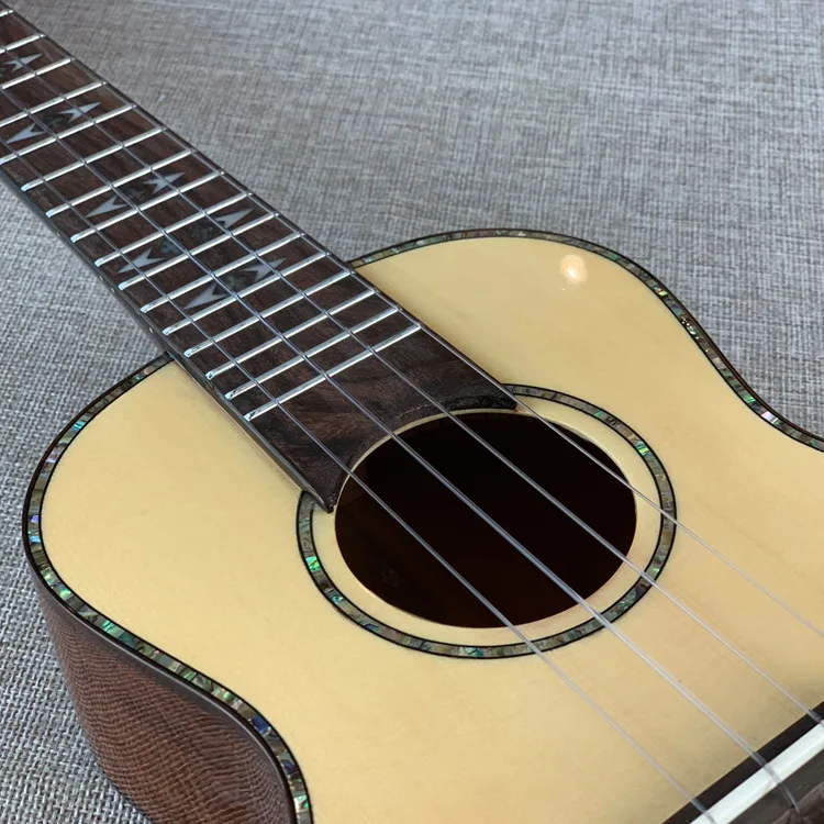 volle feste fichte mahagoni ukulele konzert tenor 23 26 zoll elektrische gitarre ukelele schwarz 4 strings guitarra uke picea asperata free global shi