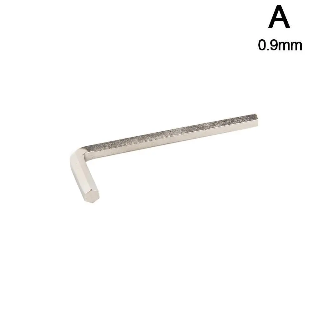 0.9mm 1 шт. шестигранный ключ с шариковым концом и длинной рукояткой, метрический шестигранный никелированный 0,9 мм-8 мм Набор шестигранных ключей - Цвет: 0.9mm
