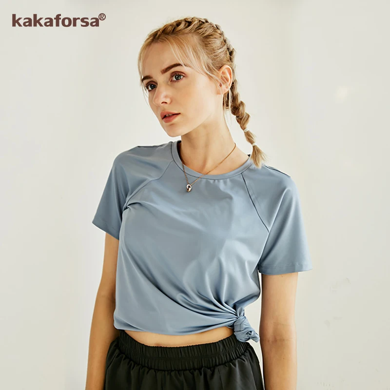 Футболки для бега топ йоги спортивный жилет спортзала рубашки женщин одежда