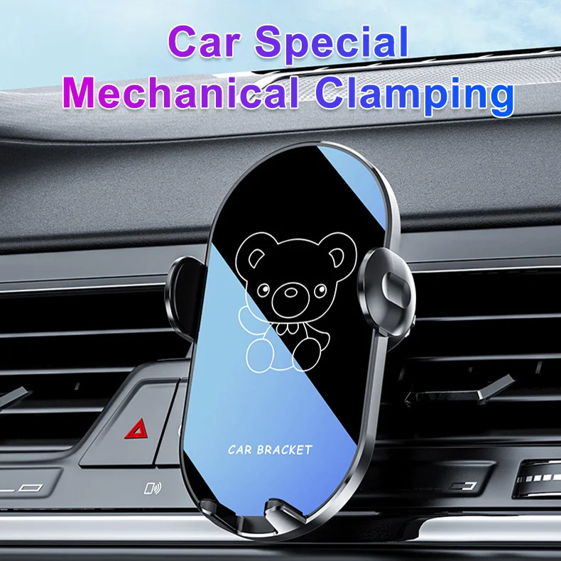 

Держатель для телефона, автомобильный механический зажим, подставка для телефона, мультяшный держатель для телефона, аксессуары для интерь...