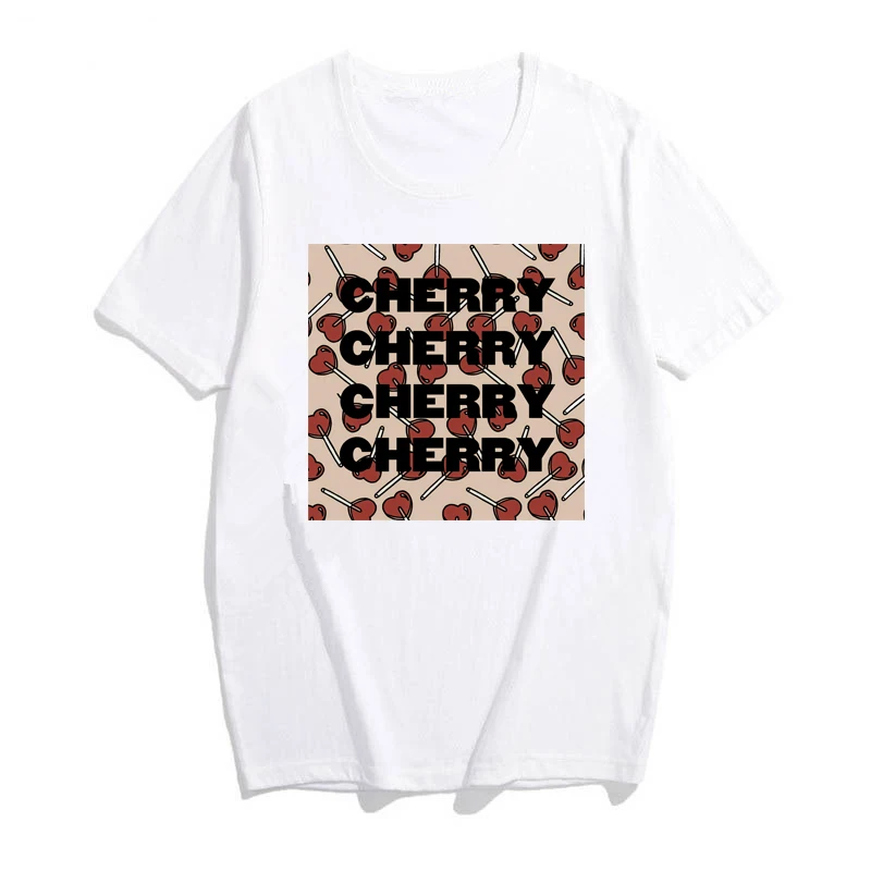 

2020 Harry Styles Cherry T-shirt Harry Styles Themed Graphic Tee Cute Ulzzang Harajuku Shirt TPWK Kawaii Fans Tees Hipster Tops