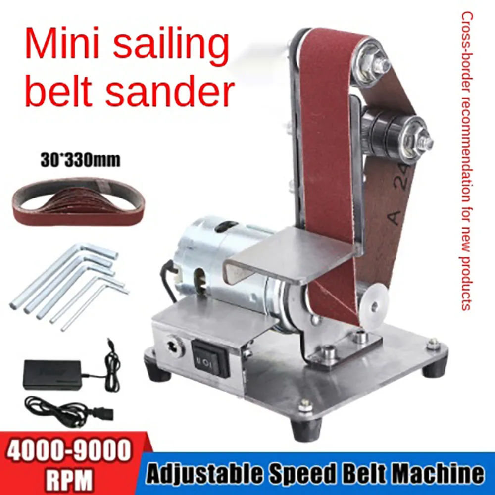 2020 New Mini Multi-function Grinder Belt Machine Electric Belt Machine Sanding Machine DIY Polishing Grinder Blade Sharpener