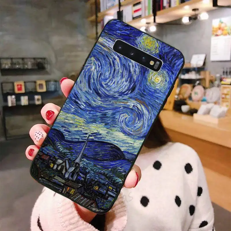 

Van Gogh Starry Night Star ARTsun Phone Case For Samsung galaxy S 7 8 9 10 20 edge A 6 10 20 30 50 51 70 note 10 plus