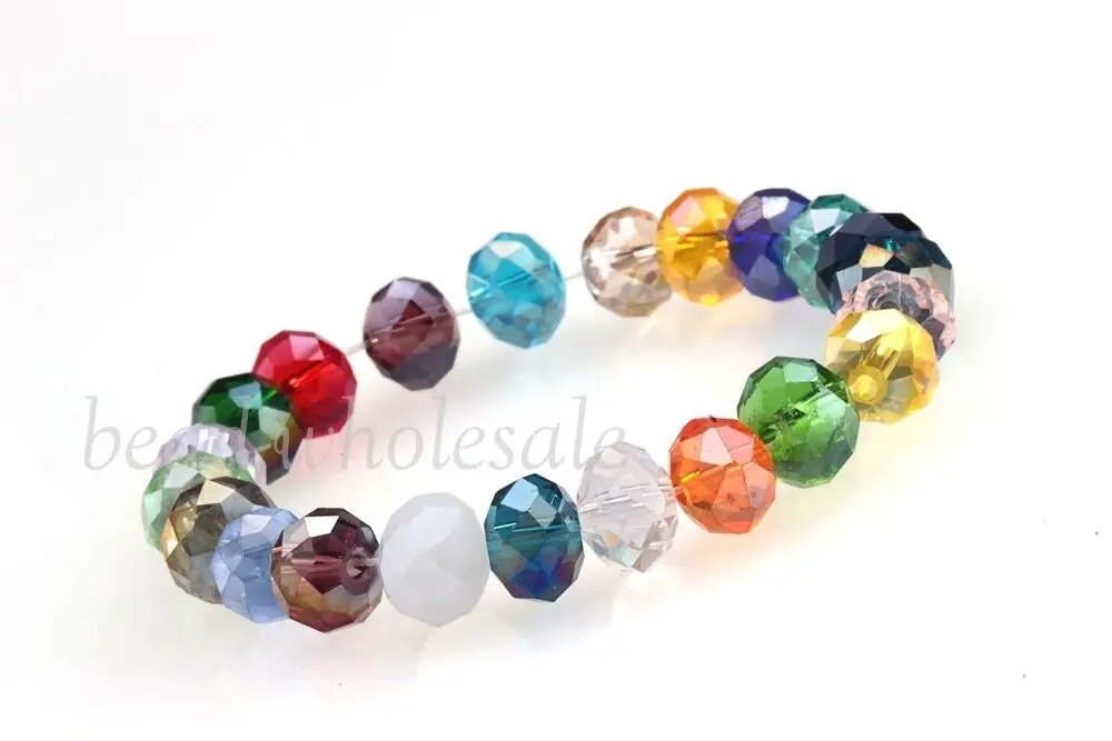 Граненые бусины разделители 6 мм 8 из хрустального стекла для изготовления