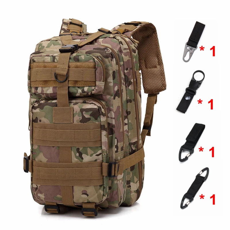 CP and hooks Открытый походный рюкзак военный тактический Molle рюкзак камуфляж большой емкости Кемпинг Альпинизм Охота Дорожная Спортивная Сумка - Цвет: CP and hooks