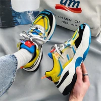 new colorful men spring shoes high quality fashion platform sneakers men casual lace up chunky designer shoes deportivas hombre