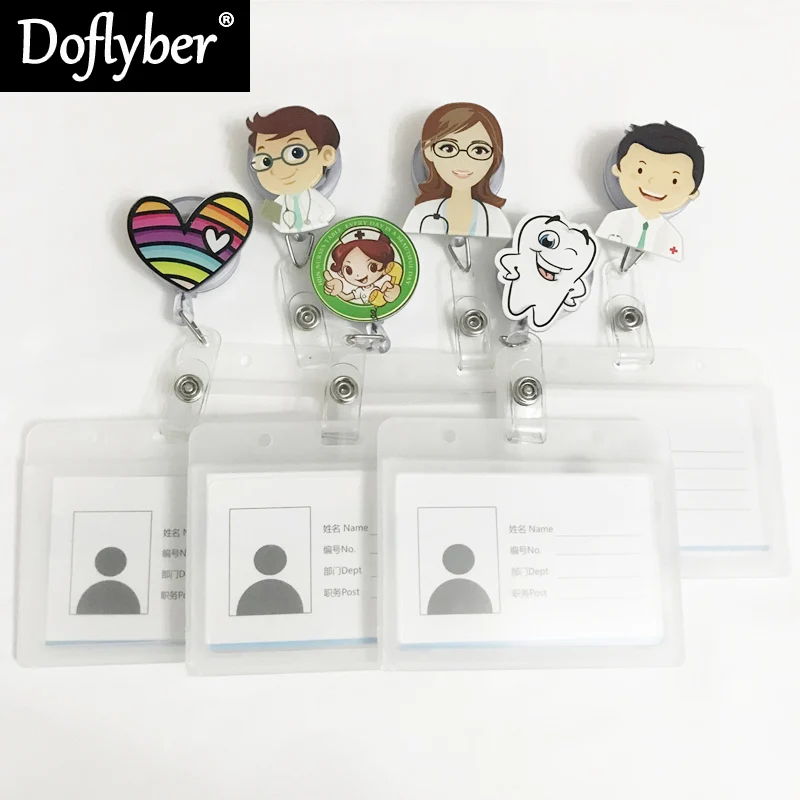 Милая Водонепроницаемая Выдвижная бейдж с катушкой для стоматологов врачей