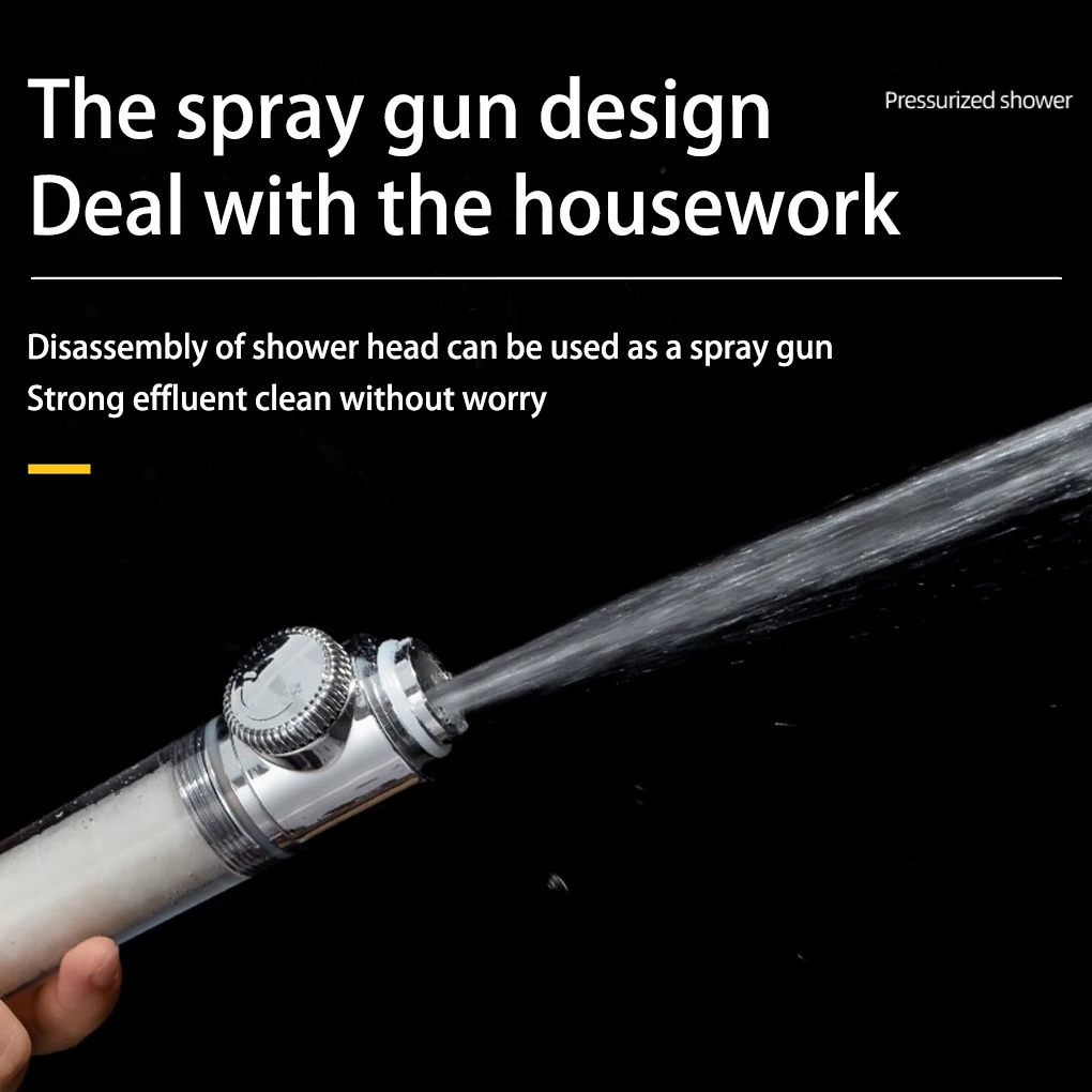 

Вращающаяся Регулируемая Лейка для душа с одной кнопкой, ручная водосберегающая насадка для душа, аксессуары для ванной комнаты высокого д...