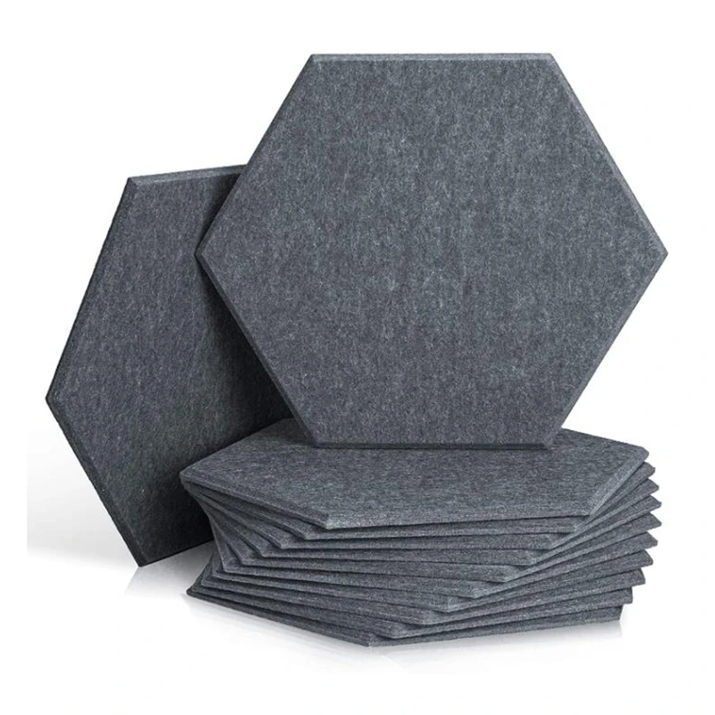 

12 Pack Hexagon Acoustic Absorption Panel,Acoustic Panel Beveled Edge Tiles,for Wall Decoration and Acoustic Treatment