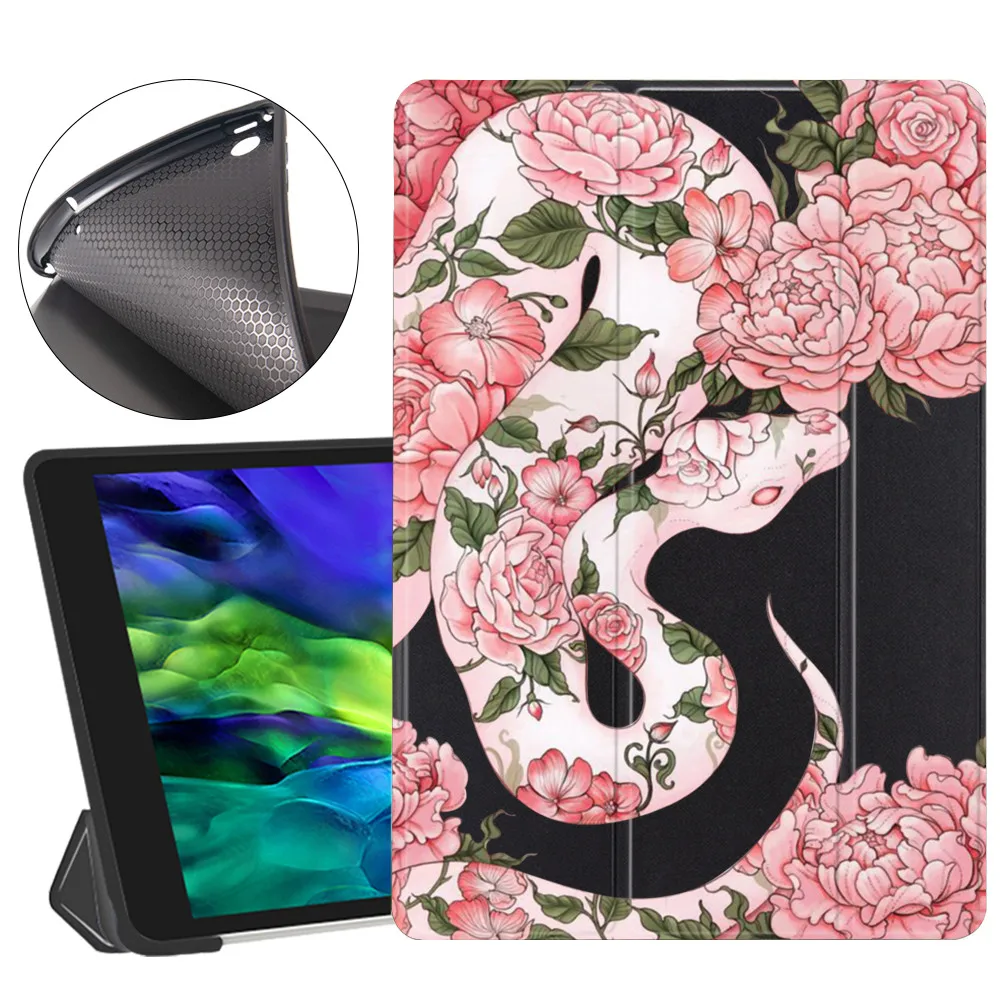 Чехол Snake Art для 10 2 ipad 8 го поколения чехол 7 6 Pro 11 2020 Mini 5 Air 4 мягкий силиконовый 9