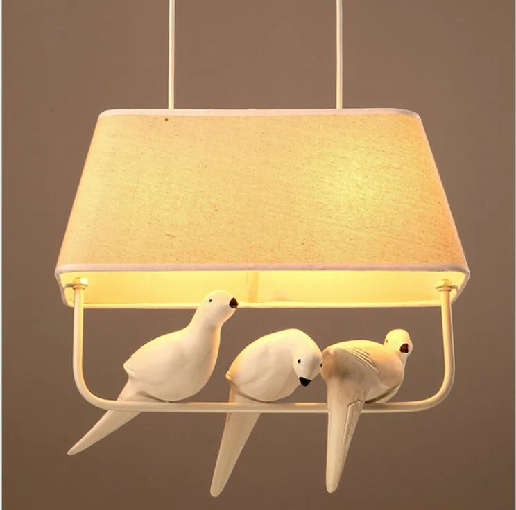

Led Modern style creative Cloth art bird LED chandelier restaurant, den decoration, 85-220V hotle lamp