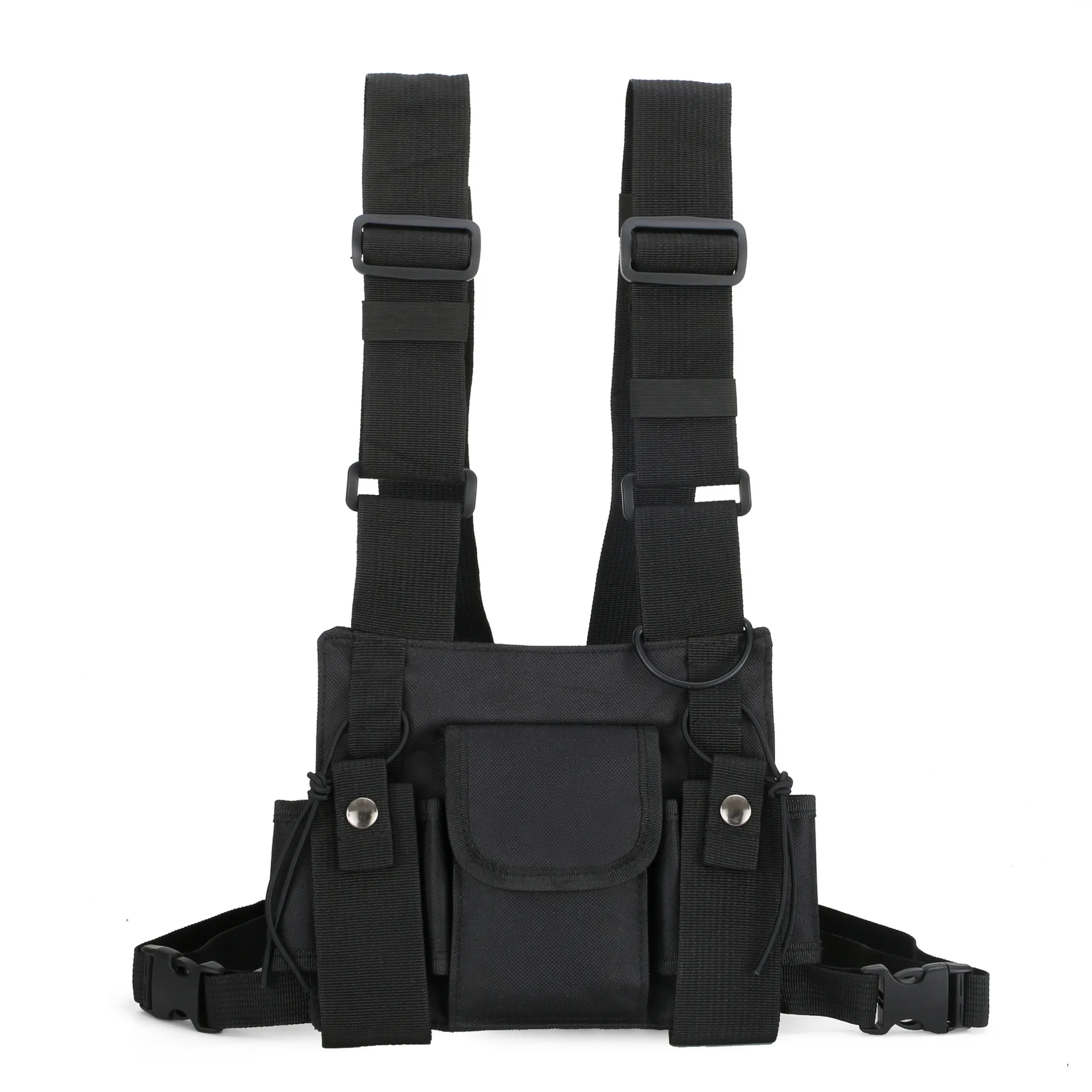 

Functional Tactical Chest Bag For Men Fashion Bullet Hip Hop Vest Streetwear Bag Waist Pack Women Black Chest Rig Bag