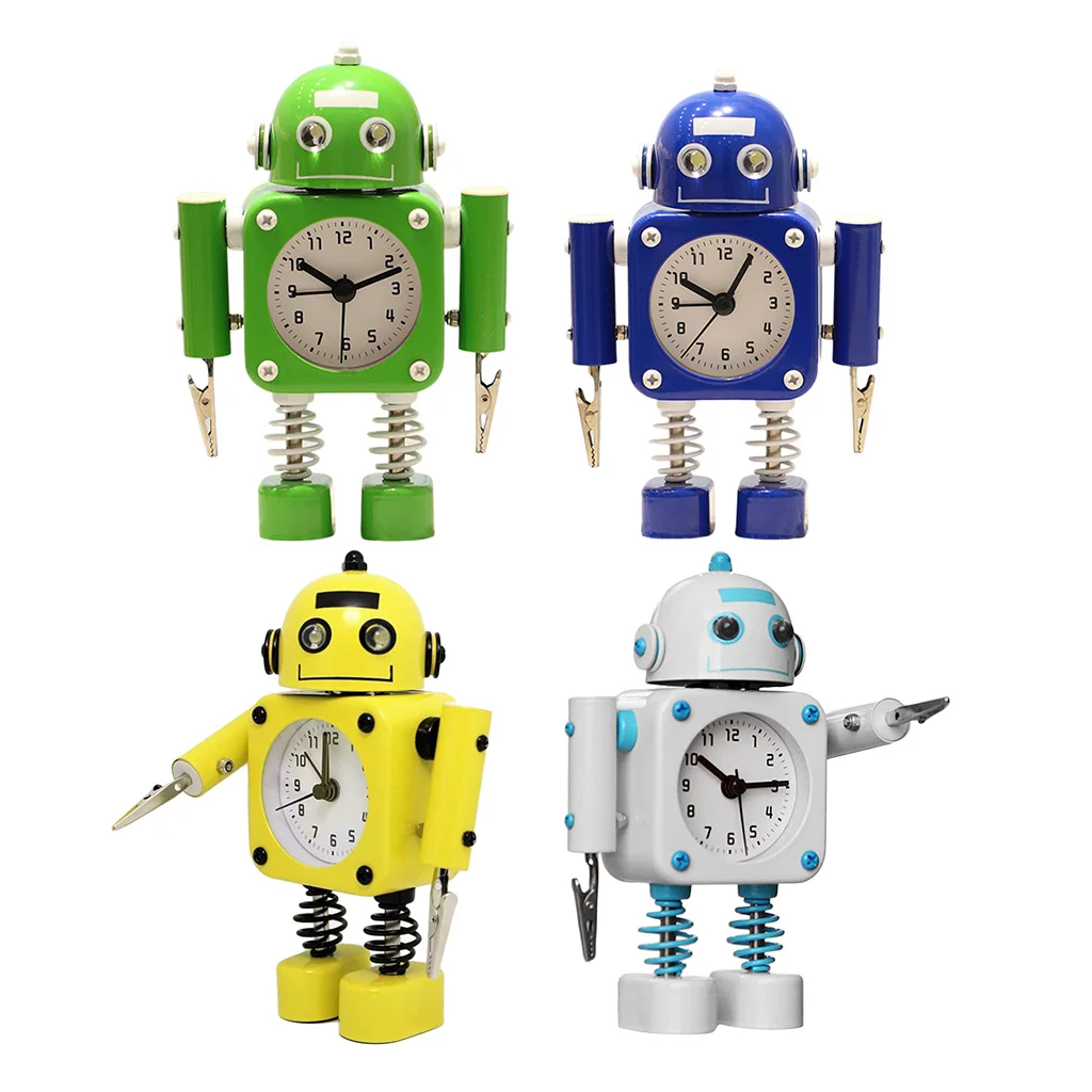 

Robot Alarm Clock Bedside Wake-up Clock Decor Ornaments 12H-Display Clock