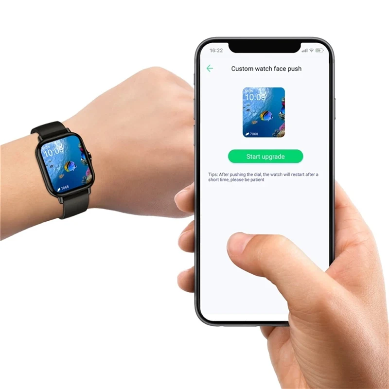 

1.78 inch Smart Watch LED Full Screen Touch Men Full Touch Fitness Tracker Blood Pressure Smart Clock Women Bluetooth Smartwatch