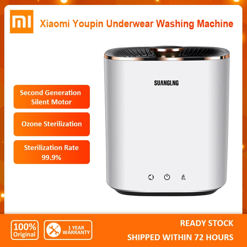 

Портативная стиральная машина Xiaomi Suanglng емкостью 2,5 л, маленькое нижнее белье, очистка носков, мини-шайба с одним ключом для дома и путешестви...