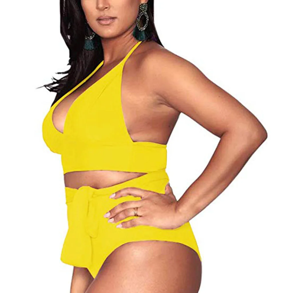 Plus Size Woman Bikini Sexy Swimwear 2020 Beachwear Black folk-custom Fashion Two-Piece Women's Biquini Push Up Swimsuit 4XL | Женская