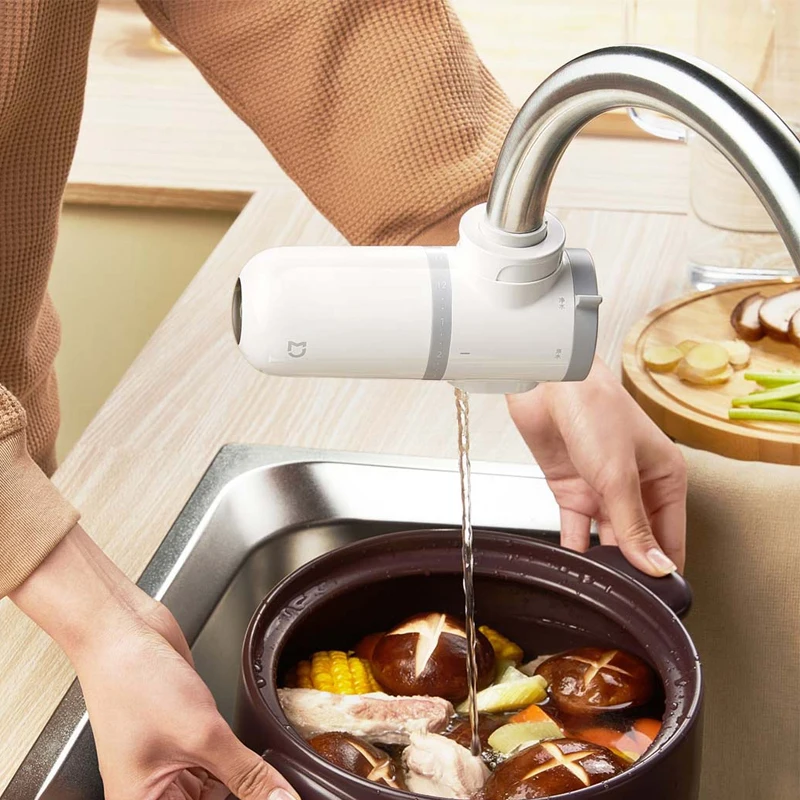 

Xiaomi Mijia Faucet Water Purifier Kitchen Tap Faucet Mount Filter Activated Carbon Water Purifier with Replacement Filters