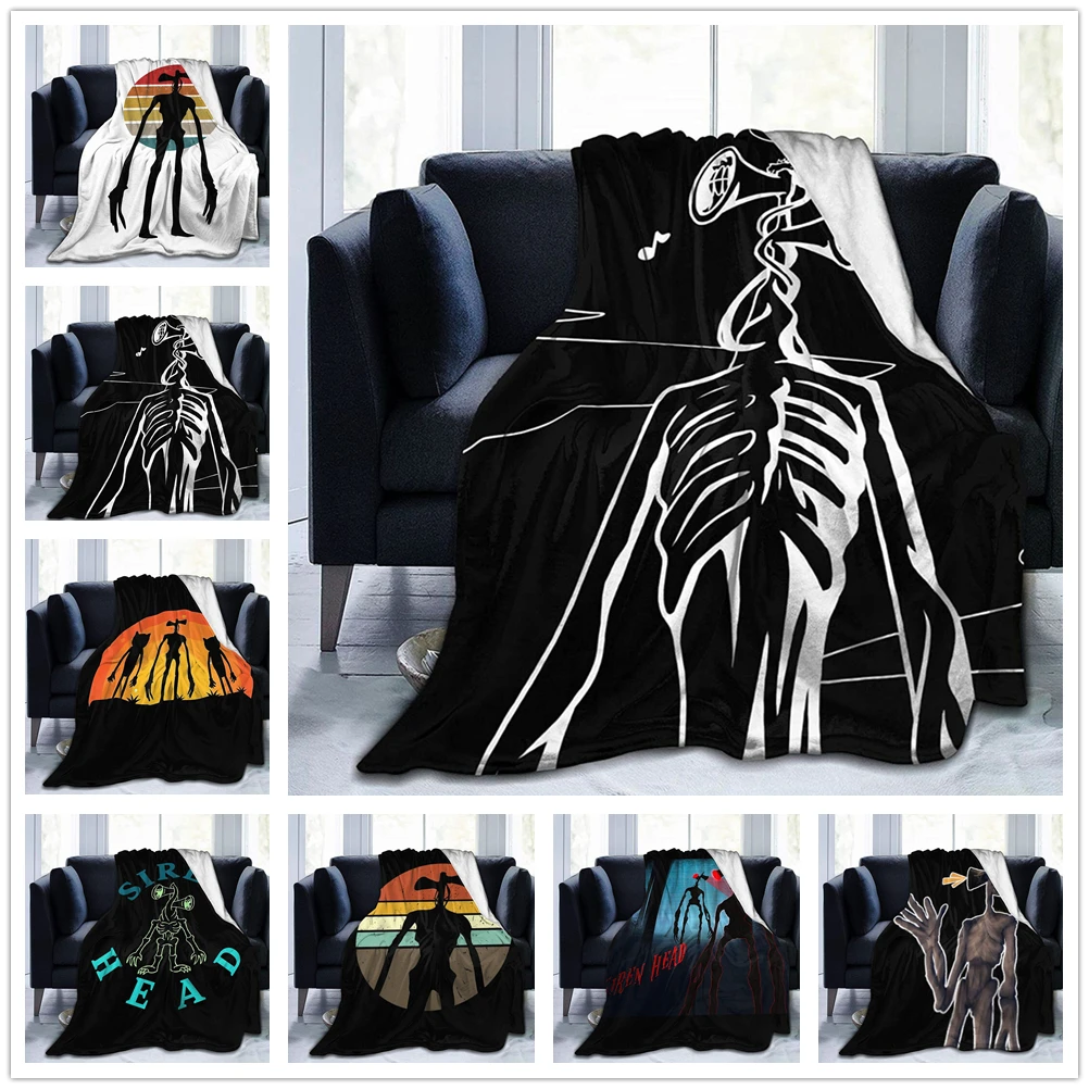 

Siren Head Blanket Flannel Throw Blankets Micro Fleece Cozy Plush Covers for Bed Car and Home Decoration