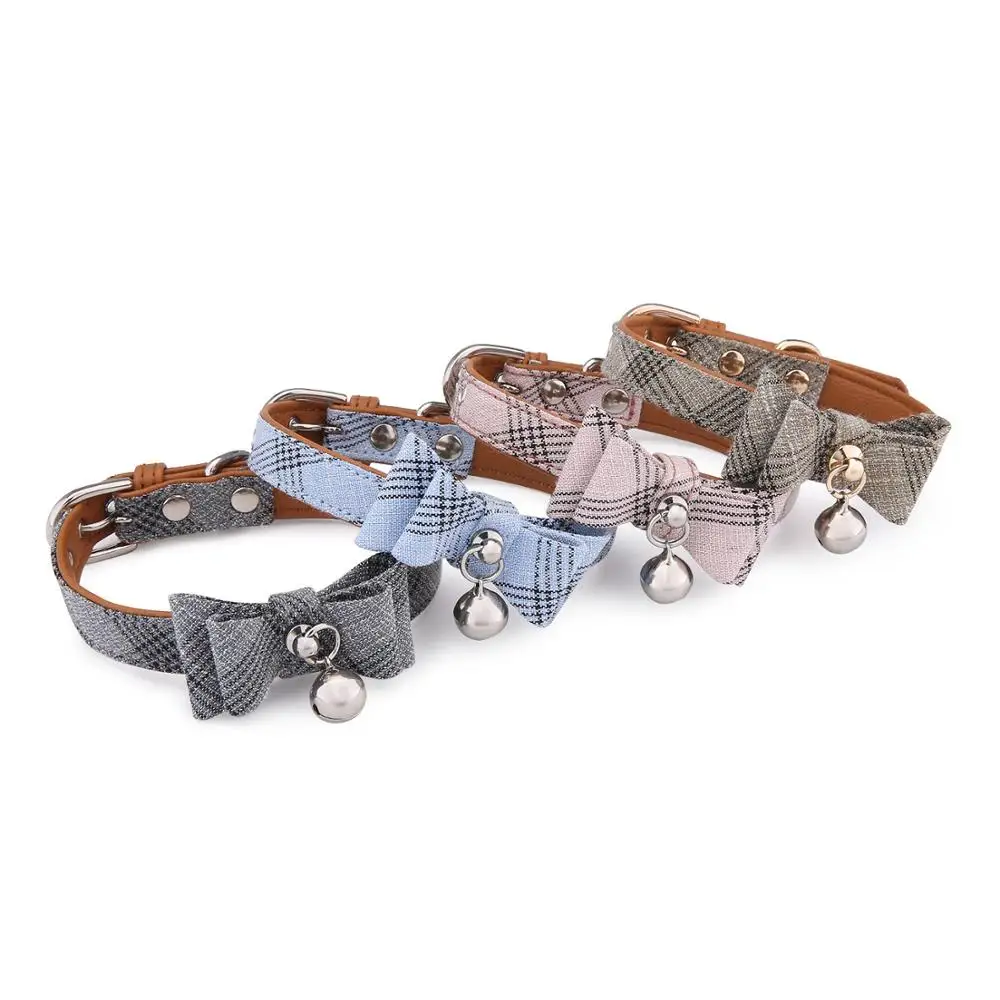 Кошка Англия Syle галстук бабочка воротник кошки с колокольчиком решетка тип для